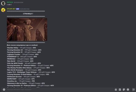 Пример работы Discord бота